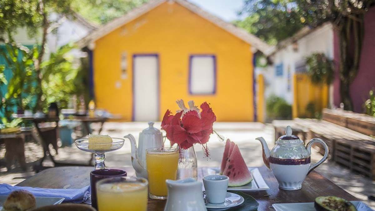 Café da manhã Café Cultura Dicas de Pousadas no Quadrado em Trancoso