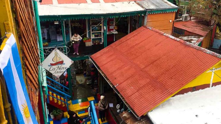 Visão de cima do Caminito, Buenos Aires