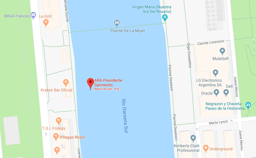 localização fragata sarmiento