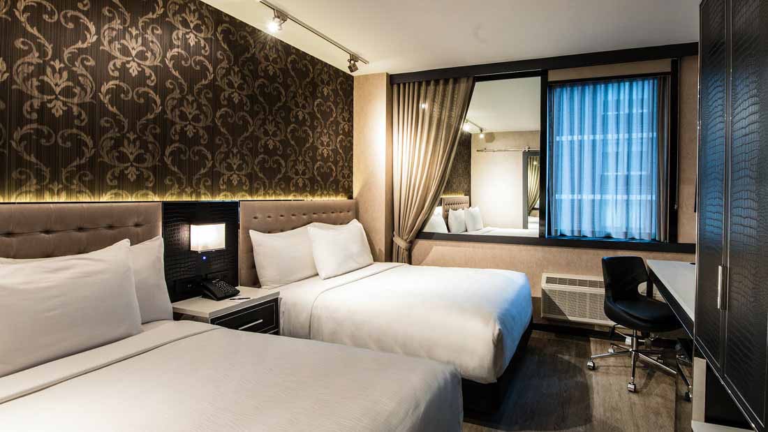 Hospedagem em Nova York Aliz Hotel Times Square Quarto