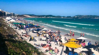 Praia do Forte vista de cima em Cabo Frio