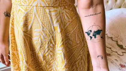 Minhas tatuagens e o que elas representam: continente, wanderlust e lua