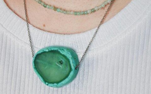 Colar Suri Cristal Verde