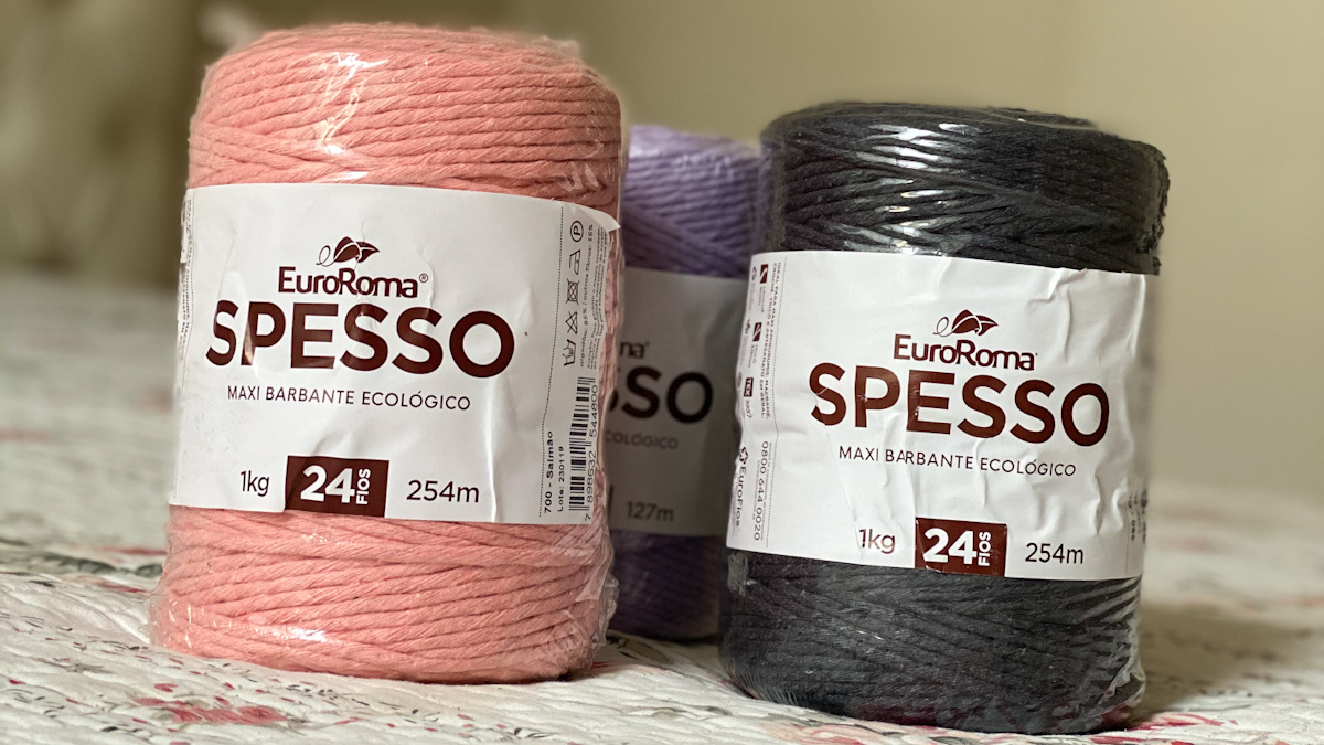 linhas para o painel de macramê