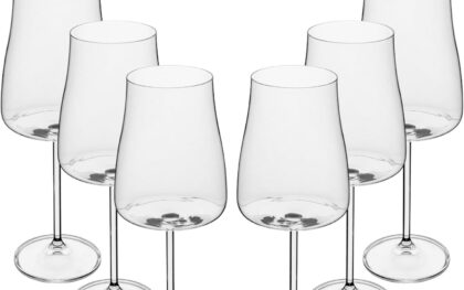 Jogo de taças de vinho elegantes e acessíveis